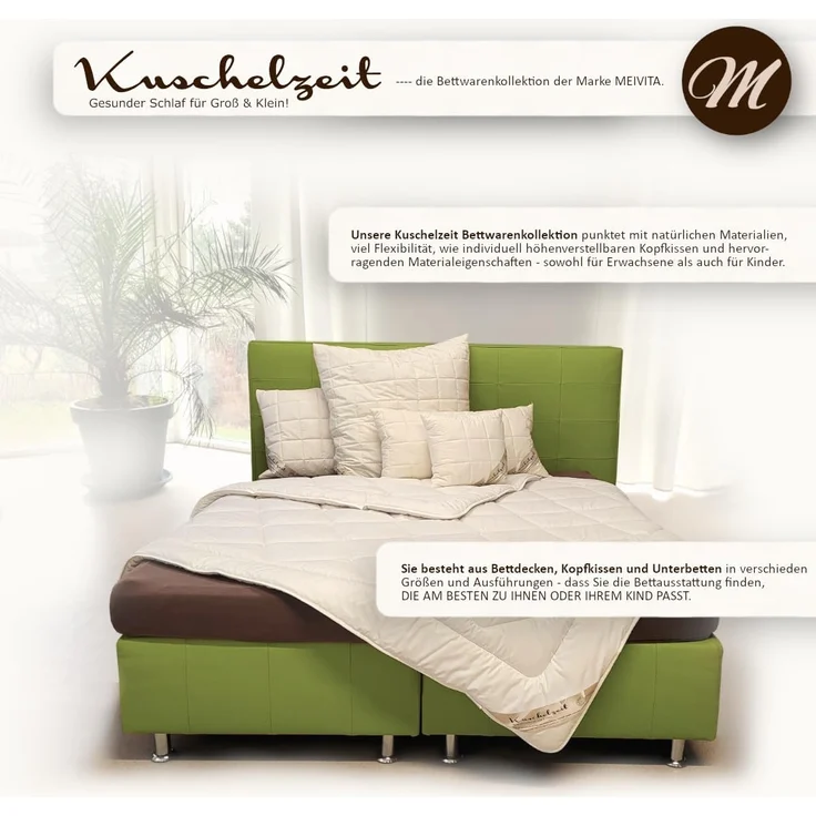 Meivita Kopfkissen Kopfkissen mit Naturlatexflocken und kbA Baumwollbezug, Füllung: 100% Latex (Naturlatexflocken), Bezug: 100% Baumwolle, Seitenschläfer, Rückenschläfer, Bauchschläfer, Kissen Hergestellt in Deutschland – Bild 2