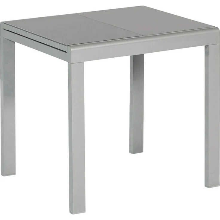Semi Balkonausziehtisch, 80 (120) x 65 cm, silber – Bild 1