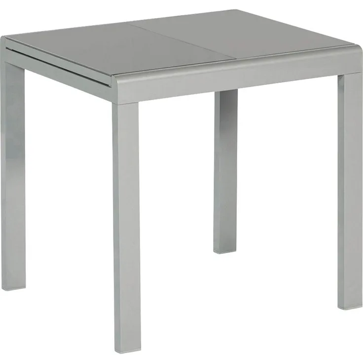 Semi Balkonausziehtisch, 80 (120) x 65 cm, silber