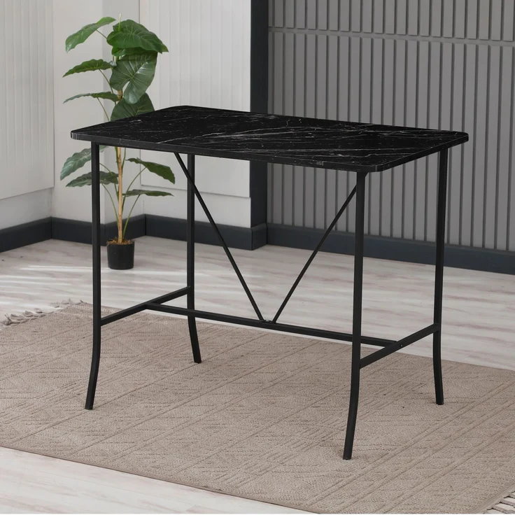 Skye Decor 'Retro - Black' Bartisch, Schwarz, 110 x 92 x 70 cm – Bild 1