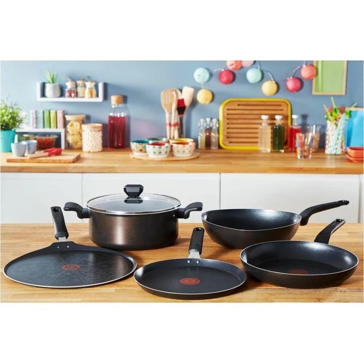 Tefal Easy Cook & Clean Schmorpfanne mit Antihaftbeschichtung, Schwarz, 28cm – Bild 2