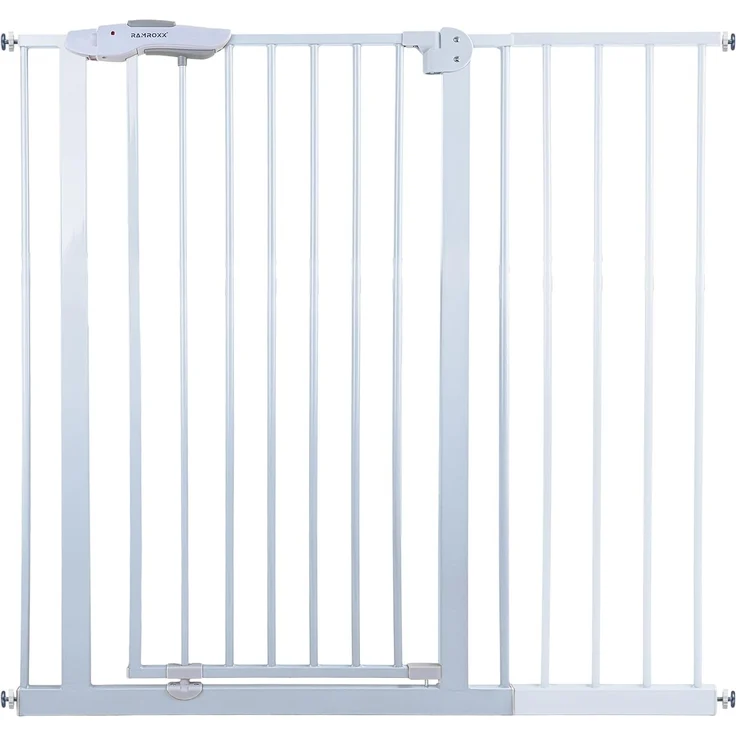 Absperrgitter Treppenschutzgitter weiß für 105-135cm Durchgang 110cm Hoch – Bild 1