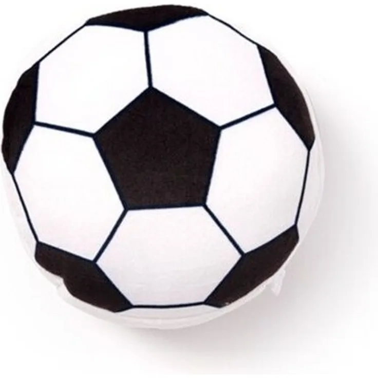 Puckator Reisekissen und Schlafmaske Fußball, Plüsch, 1-tlg, Kopfkissen, ca. 15 x 28 x 7 cm (geöffnet)