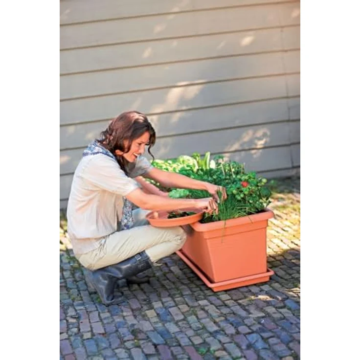 Elho Pflanztopf Green Basics Garden XXL tonrot 100 cm – Bild 8
