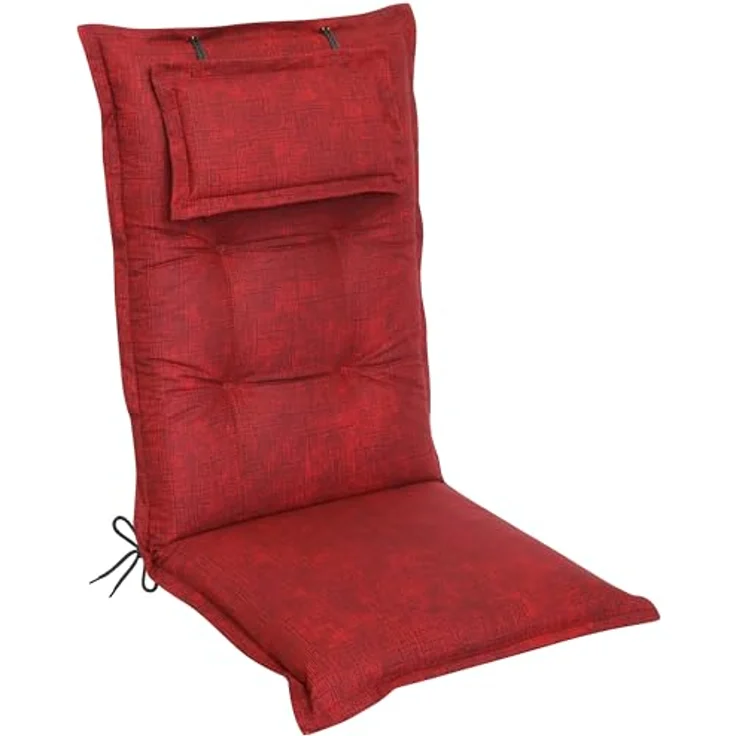 DILUMA Hochlehnerauflage Hochlehner Auflage Florence mit Kopfpolster 120x50x8 cm, (2 St) – Bild 3
