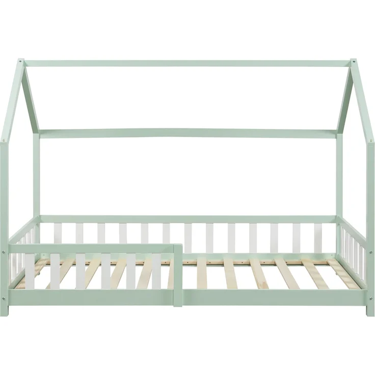 Hausbett Hesel mit Rausfallschutz 90x200cm Mintgrün [en. casa] – Bild 4