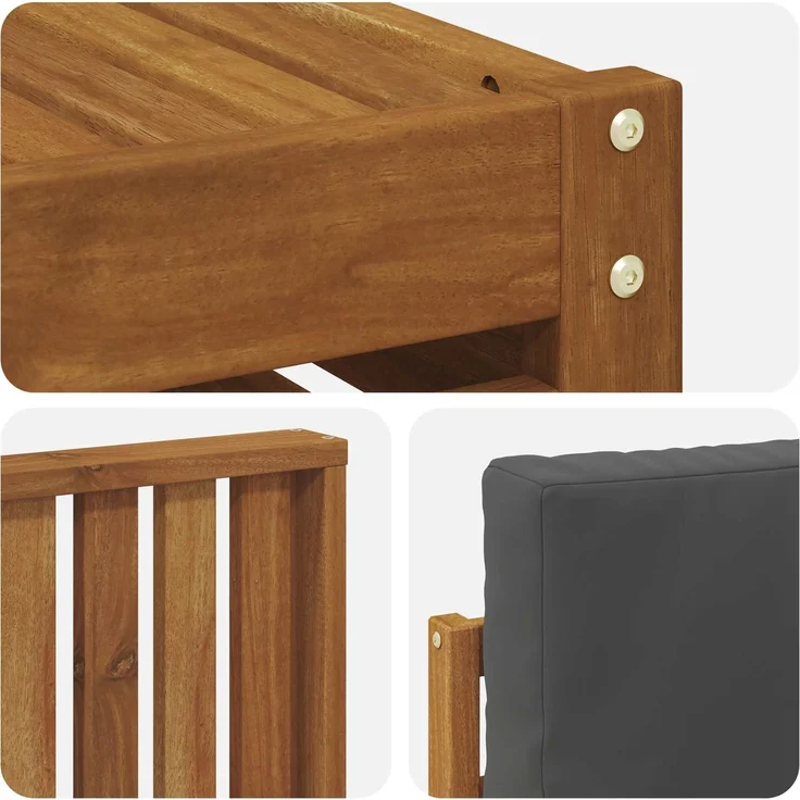 vidaXL Outdoor-Sofagarnitur 7 stk. 6-Sitzer Natur und Anthrazit 3374927 – Bild 7