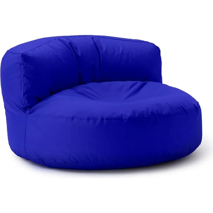 Lumaland runde Outdoor Sitzsack-Lounge, Polyester, Royalblau, 90 x 50 cm, 320 l