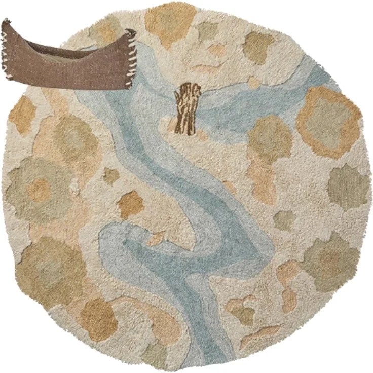 LIFETIME Kidsrooms Kanu-Abenteuerteppich Beige