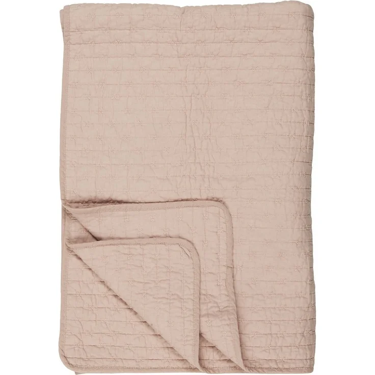 Ib Laursen - Decke Quilt Tagesdecke Überwurf 180x130cm Rosa Kreuzstiche 07961-43 – Bild 1