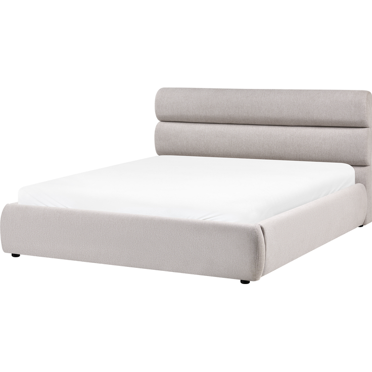 Bett mit Stauraum Kunstleinen BONIFACIO 160x200 cm Grau – Bild 5