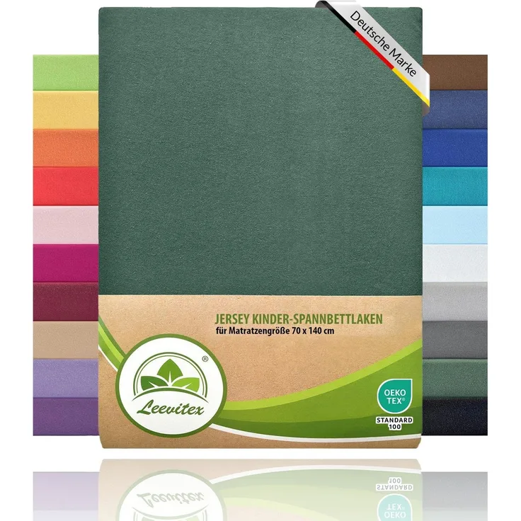 leevitex® Spannbettlaken Spannbettlaken Kinder Spannbettlaken Premium 170 g/m², Gummizug: Rundumgummizug, (1 Stück), schwer & blickdicht, 100% Baumwolle, 70 x 140 cm
