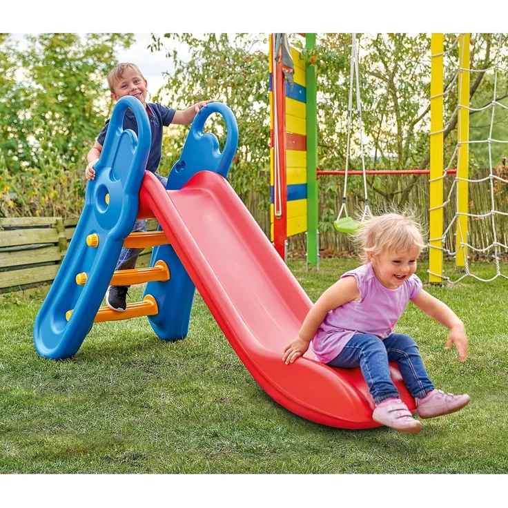 Big 'Fun-Slide' Rutsche, rot/blau, 164 x 73 x 116 cm, ab 3 Jahren, höhenverstellbar, zusammenklappbar – Bild 8