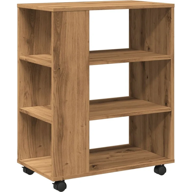 vidaXL Rollcontainer Artisan-Eiche 60x35x75 cm Holzwerkstoff 856657 – Bild 2