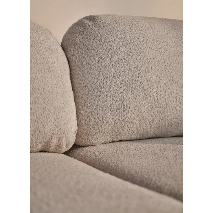 Selsey Tvoya Ecksofa mit Schlaffunktion, Ottomane links, Bouclé Beigegrau – Bild 8