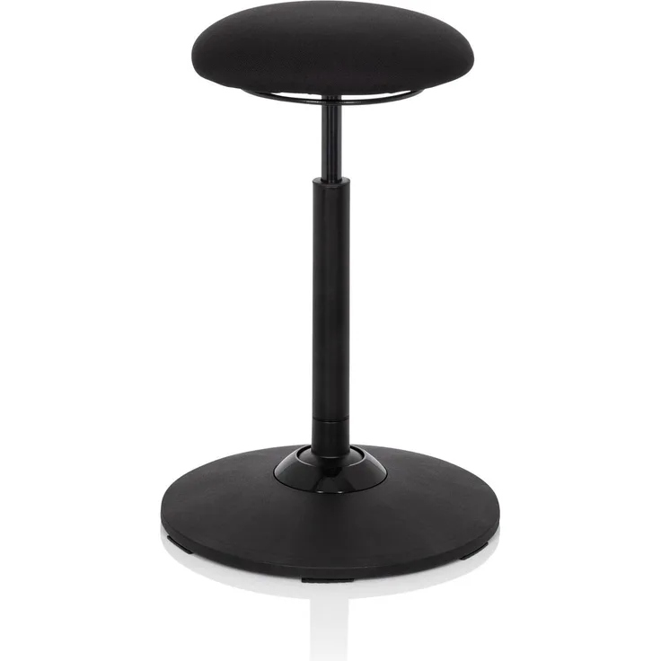 hjh OFFICE Arbeitsstuhl Arbeitshocker BALANCE SIT Stoff Schwarz