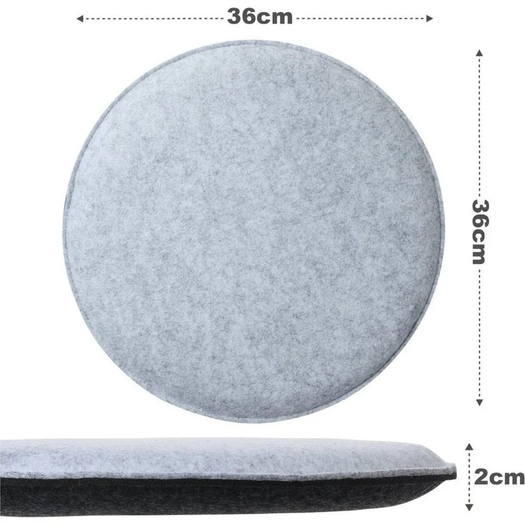 Loco Bird Stuhlkissen 4er Set rund aus Filz Ø 36cm, Stuhlkissen für Schalenstuhl: bequeme Sitzauflage für Bank / Stuhl – Bild 2