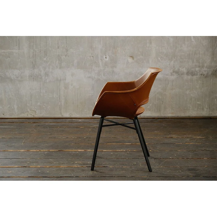 KAWOLA Stuhl ZAJA Esszimmerstuhl Kunstlederbezug Vintage cognac 82 x 59 x 57 cm – Bild 3