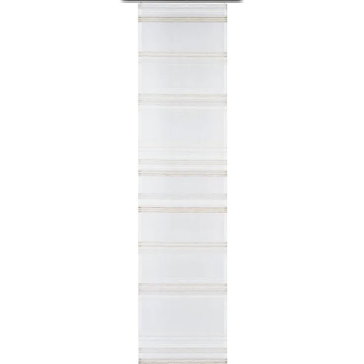 GÖZZE Flächenvorhang PINA stein BH 60x245 cm grau Gardine Fertigvorhang