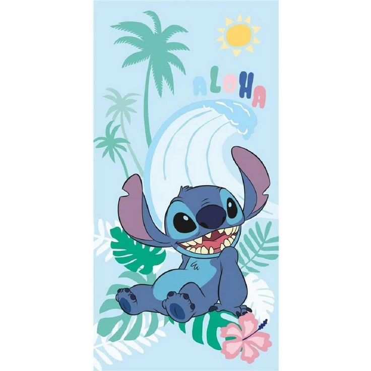 Lilo & Stitch Strandhandtuch Kinderhandtuch Baumwolle Strandtuch für Kinder 70x140 cm – Bild 1