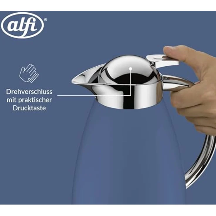 Alfi SKYLINE 1 Liter Isolierkanne Dunkel Blau – Bild 5