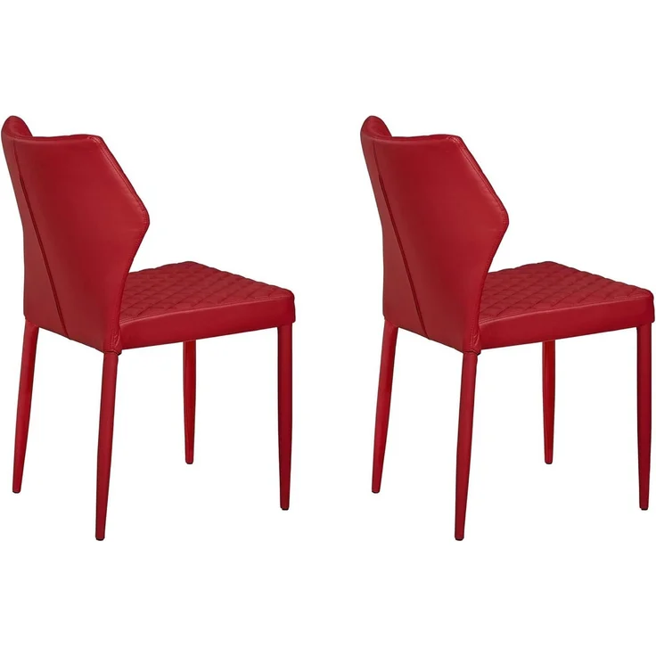 Homemania Stuhl, Metall, Stoff, Rot, 56 x 47 x 84 cm – Bild 4