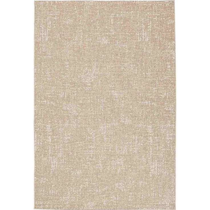 Outdoor Teppich Lian aus robustem Kunststoff, modern, Beige, 200x290 cm, ideal für draußen