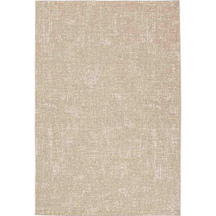 Outdoor Teppich Lian aus robustem Kunststoff, modern, Beige, 200x290 cm, ideal für draußen