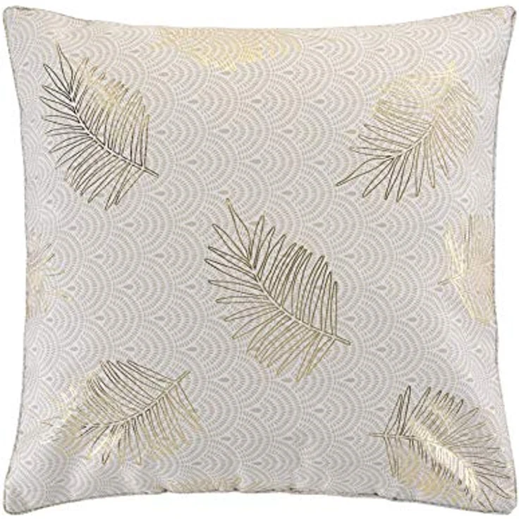 U10 Dekokissen SUNNY - Diele & Esszimmer & Wohnzimmer & Küche & Schlafzimmer Dekokissen in Weiss/gold – Bild 1