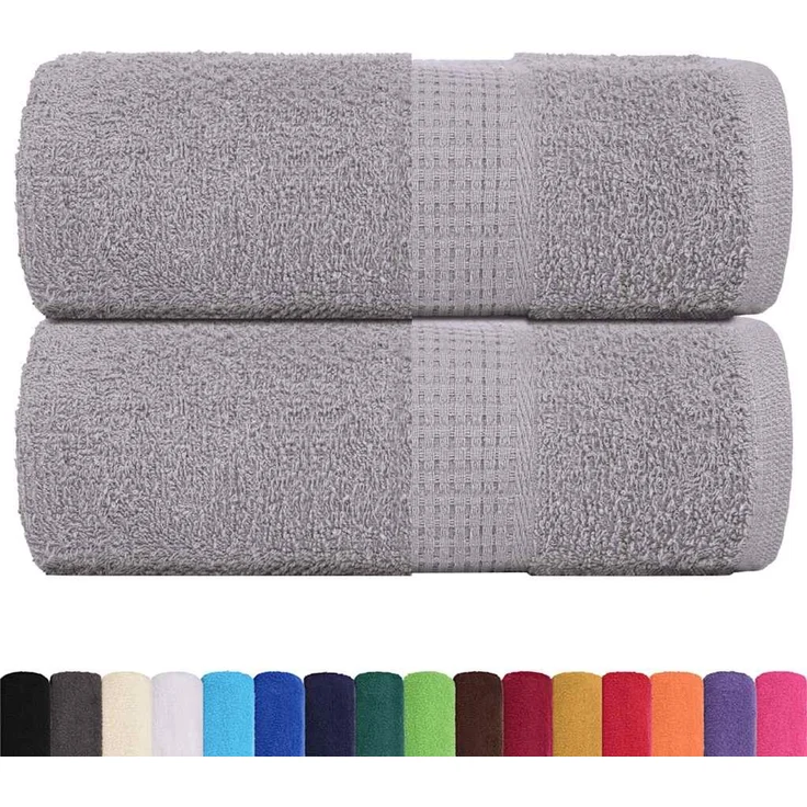 vidaXL Waschtücher FROGN 2 Stk. Grau 30x30 cm 360 g/m² 136824 – Bild 2
