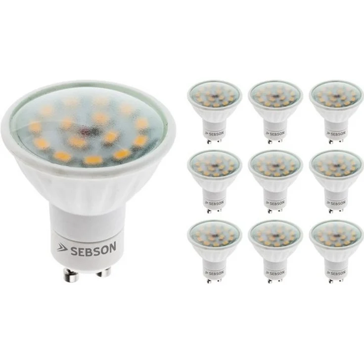 SEBSON LED-Leuchtmittel LED Lampe GU10 warmweiß 5W Strahler 230V Leuchtmittel, GU10, 10 St, Warmweiß, Einbaustrahler 230V – Bild 3