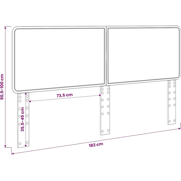 vidaXL Kopfteil Altholz Holzwerkstoff 100 x 183 x 3 cm Braun (Art-Nr 887855) – Bild 9