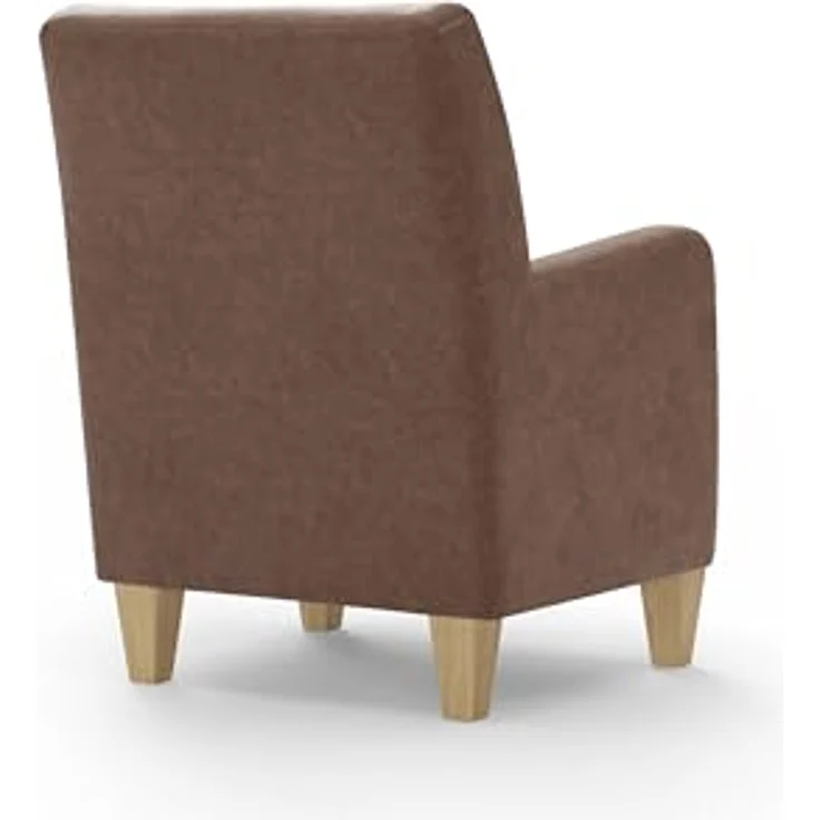 Cavadore Sessel Vida / Polstersessel im trendigen Design / 74 x 93 x 81 / Mikrofaser, Hellbraun – Bild 5