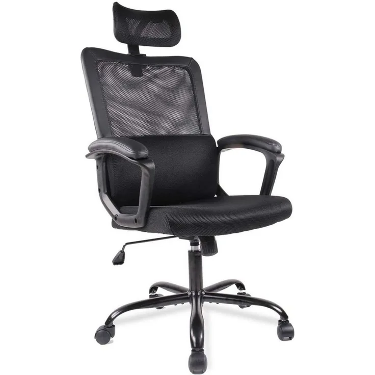 DUMOS Bürostuhl Ergonomisch Office Chair mit Lendenwirbelstütze Hoher Rückenlehne