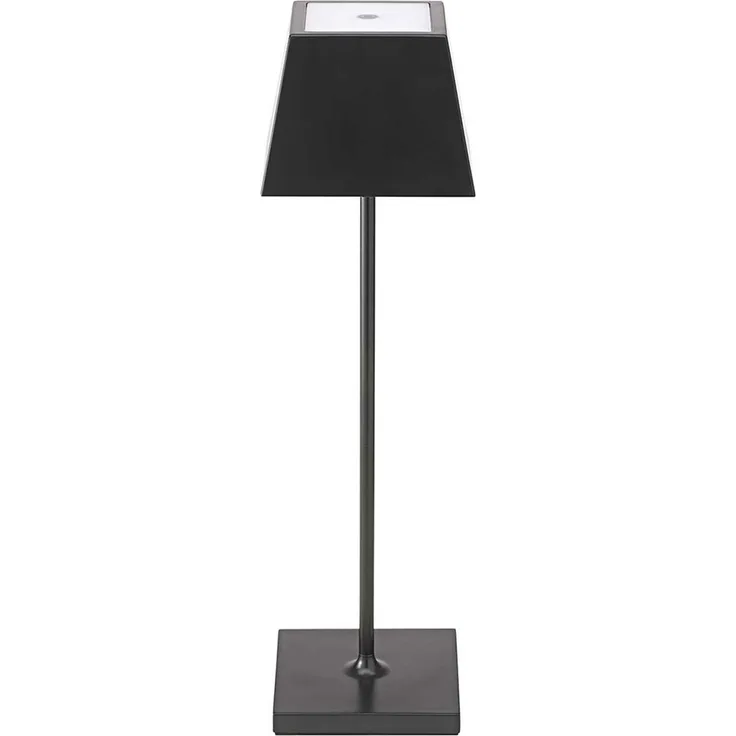 LED Tischleuchte, schwarz, Touchdimmer, Akku, H 37 cm