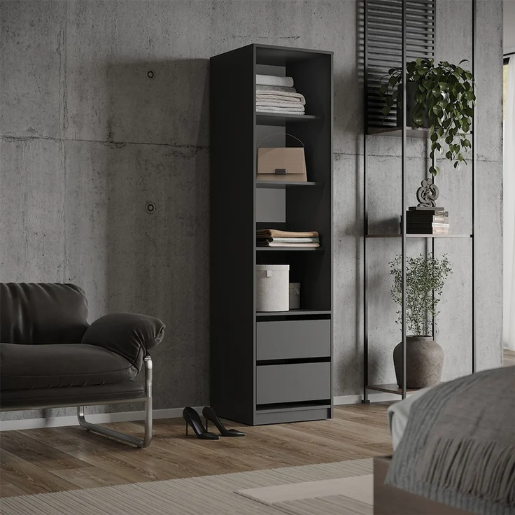 Kleiderschrank Elmo Anthrazit 50 x 200 cm Vicco – Bild 3