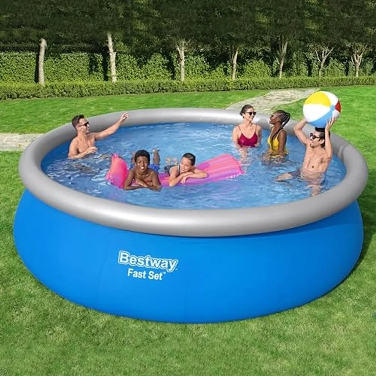 Bestway Fast Set Aufblasbarer Swimmingpool Rund 457x122 cm 93110 – Bild 2