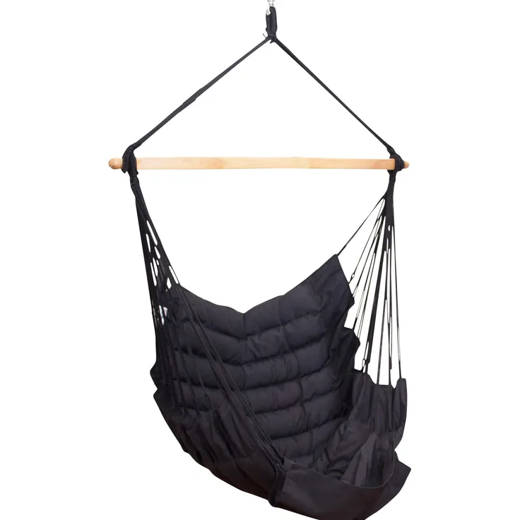 MacaMex SoftChair Black FSC™ zertifiziert Hängesessel gepolstert schwarz wetterfest schwarz MA-11505