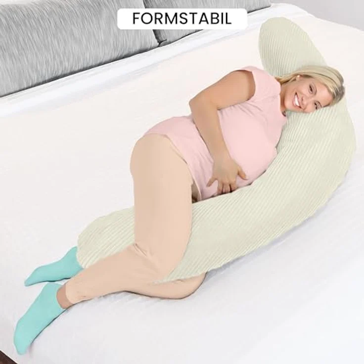 Amilian Stillkissenbezug 170 cm - Kissenbezug für Schwangerschaftskissen, Seitenschläferkissen, weicher und pflegeleichter Bezug - ideal als Ersatzbezug – Bild 10