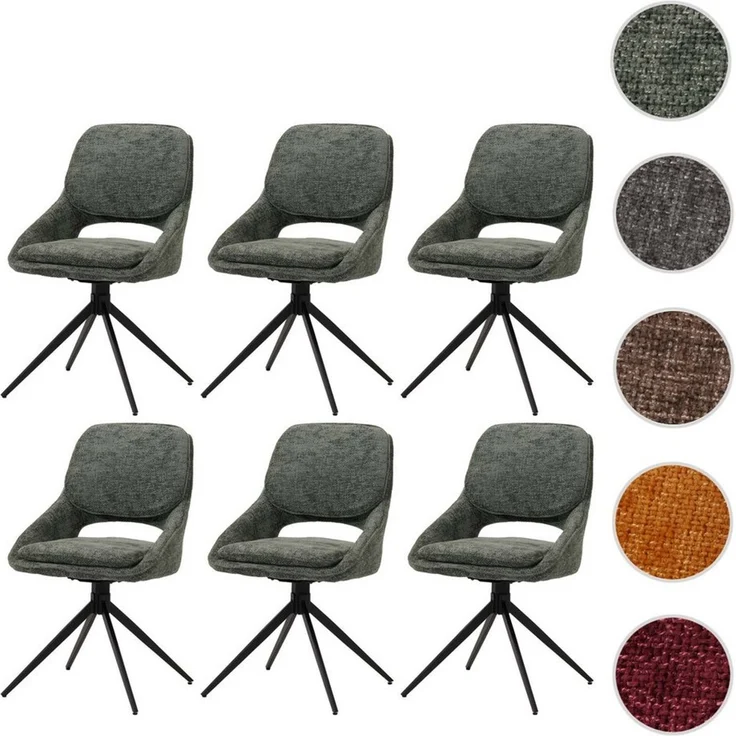 MCW Esszimmerstuhl MCW-N73-C6 (6er-Set, 6 St), Auto-Position (dreht automatisch zurück in Ausgangsposition) – Bild 2