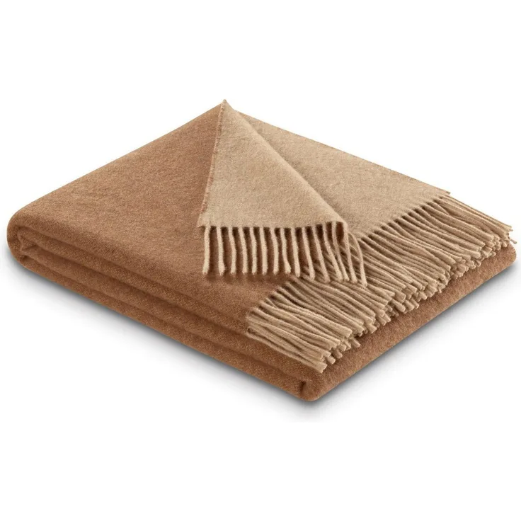 Wohndecke Soft Impression im Doubleface-Look, Biederlack, Baumwolle-Kaschmir-Mix