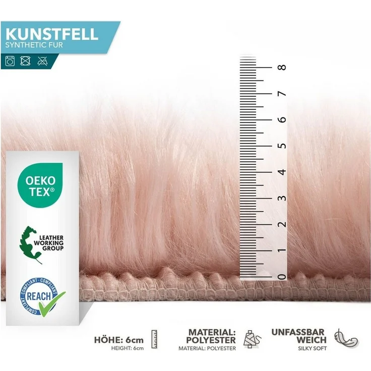 Karat Fellteppich Kunstfell Nelly, Kuschelig – Bild 3
