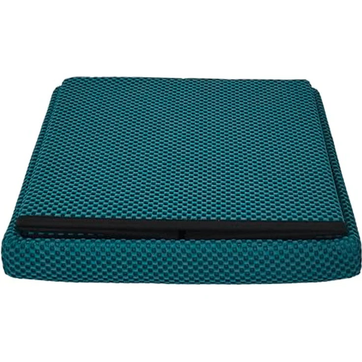 HOME DECO FACTORY, HD0504, Faltbare Ottoman-Truhe, zeitgenössisches Design, multifunktional, praktisch und bequem, ideal für Wohnzimmer oder Schlafzimmer, Größe M, Farbe Blau – Bild 7