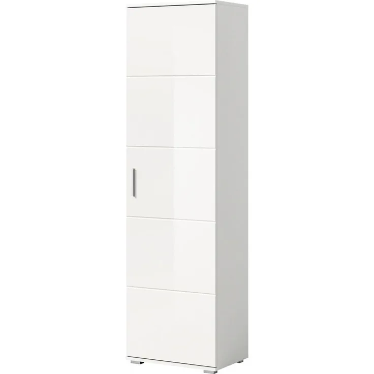 Garderobenschrank Grazie in weiß Hochglanz 55 x 191 cm
