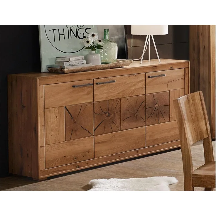 Sideboard 1 GAJA Anrichte Wildeiche massiv natur geölt mit Hirnholz