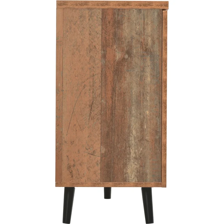 ZUBALIYA Kommode 140x35x70 cm, mit verstellbaren Einlegeböden, aus Spanplatte, Antikbraun – Bild 14
