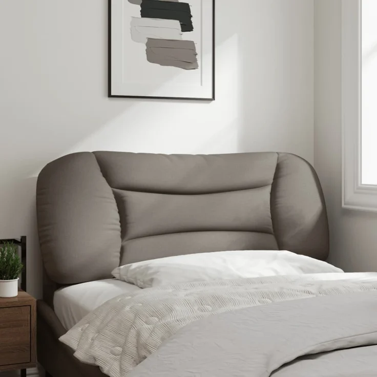 vidaXL Kopfteil-Kissen Taupe 100 cm Stoff – Bild 7