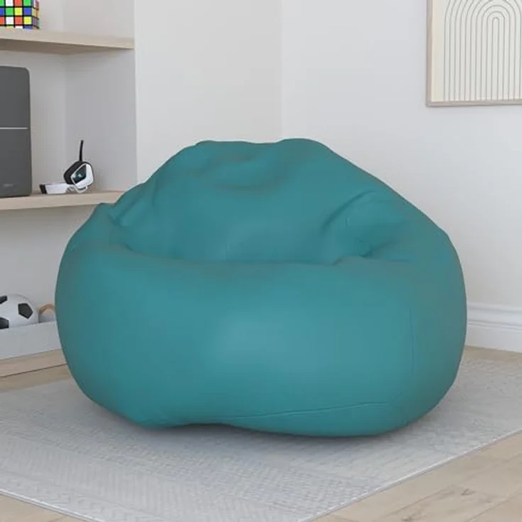 HomeIdeal - Sitzsack XXL Bodenkissen für Erwachsene & Kinder - Geeignet für Gaming oder Entspannen - Indoor wie Outdoor da er Wasserfest ist - mit EPS Perlen, Farbe:Türkis, Größe:XXXL – Bild 3