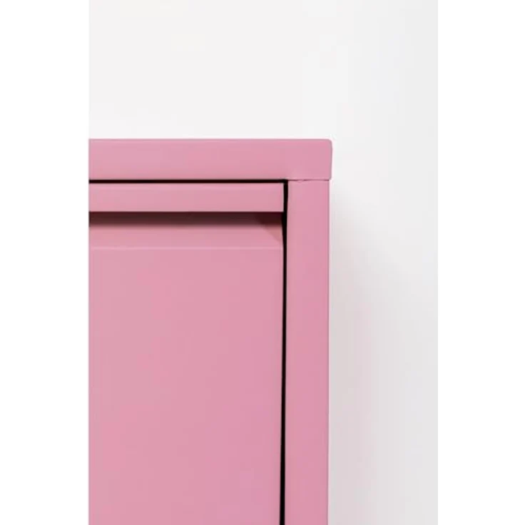 Kare Design Schuhschrank Caruso, Rosa, Stahl, mit 3 Klappen, Schuhablage für 6 Paar Schuhe, schmal, platzsparend, hoch, Schuhregal, Eingangsbereich, 103 x 50 x 15 cm (H/B/T) – Bild 5