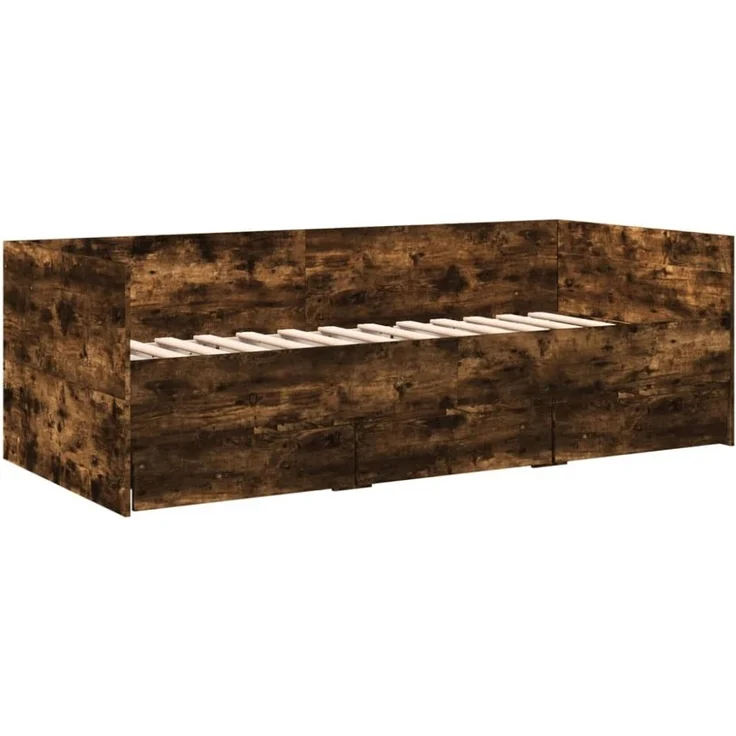 vidaXL Tagesbett mit Schubladen ohne Matratze Räuchereiche 90x190 cm 3280829 – Bild 5